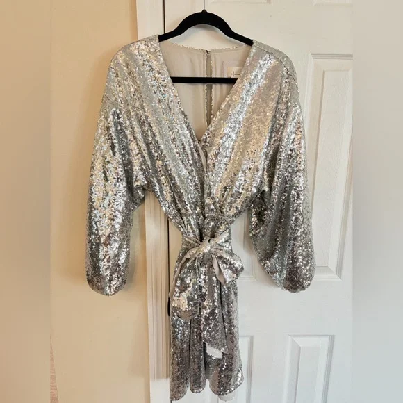 Anthropologie Lisabette Sequined Mini Dress S - Picture 2 of 7